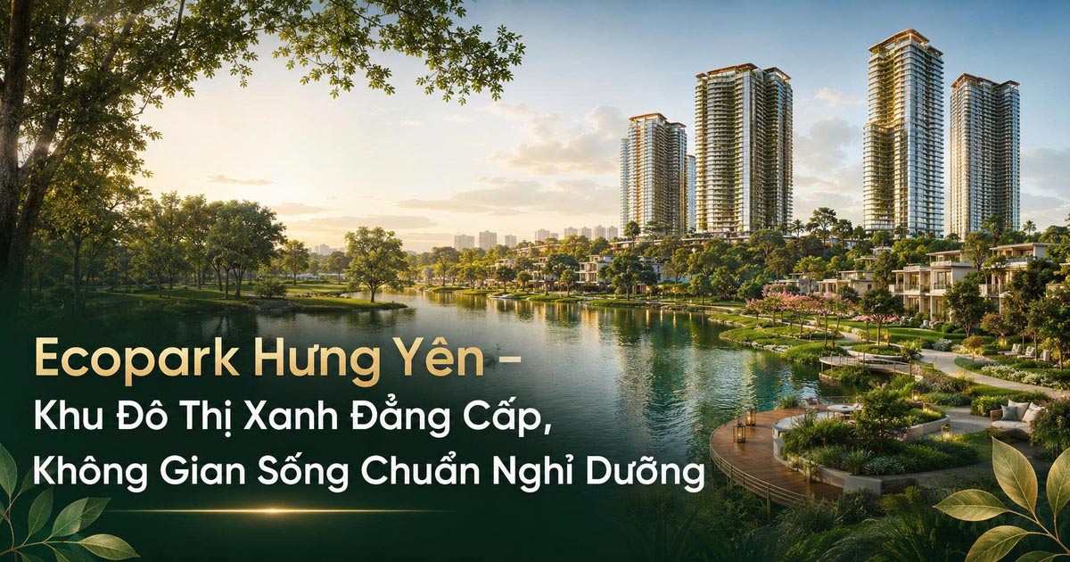 Ecopark Hưng Yên – Khu Đô Thị Xanh Đẳng Cấp, Không Gian Sống Chuẩn Nghỉ Dưỡng